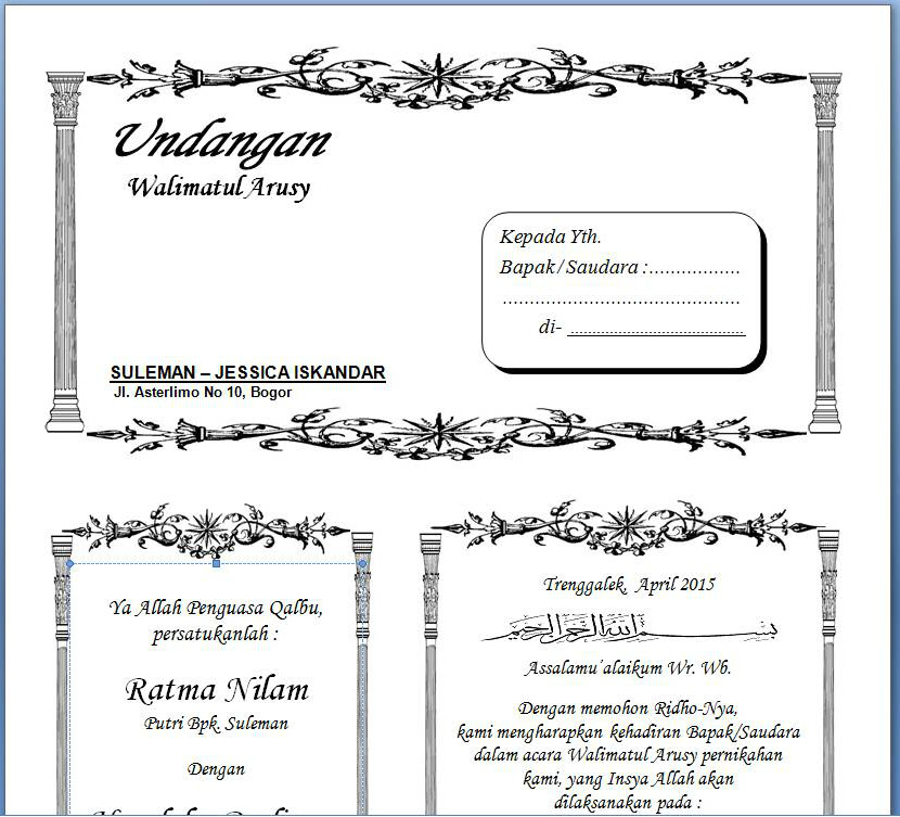 Tren 33+ Download Undangan Walimatul Hamli Format Word