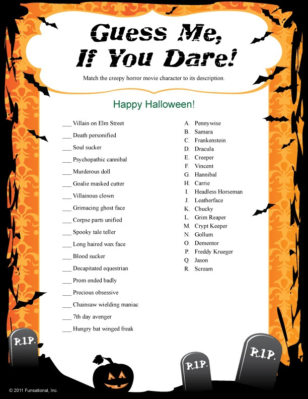 Halloween Party Ideas Guessing Game Halloween F
