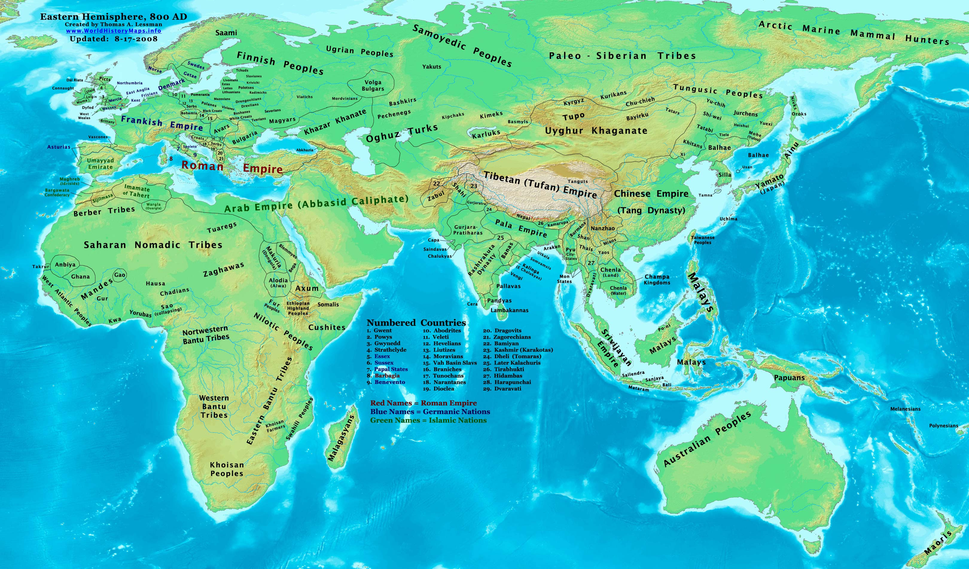 THEN AND NOW: WORLD MAPS -FROM 1300 B.C. TO 1500 A.D