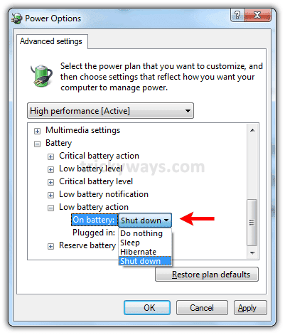 power-options-low-battery-action Power options low battery action