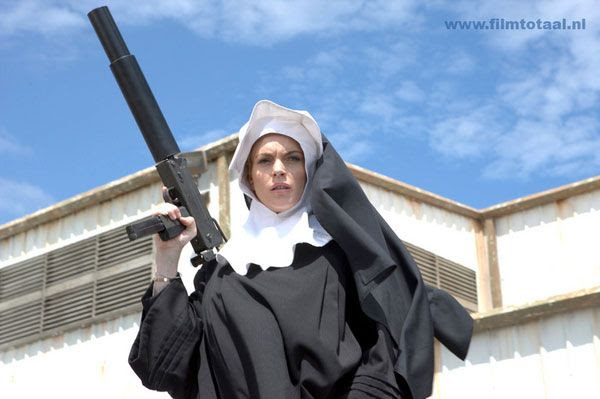 Lindsay Lohan as a nude exhibitionist-turned-nun in MACHETE.