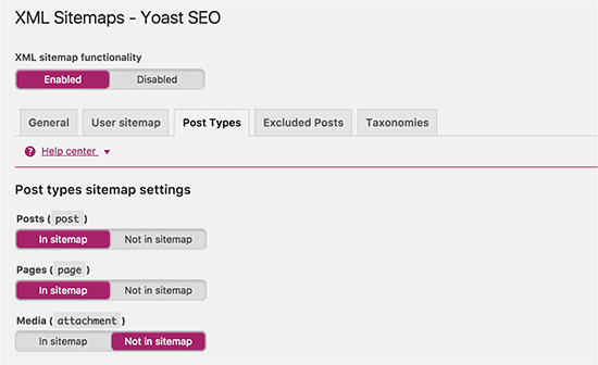 Post type sitemaps Post type sitemaps
