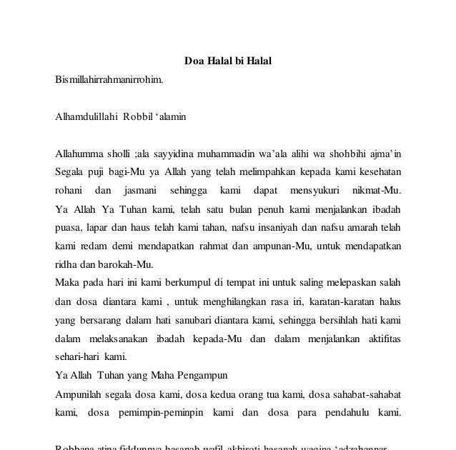 Teks Doa Penutup Acara Kumpulan Doa