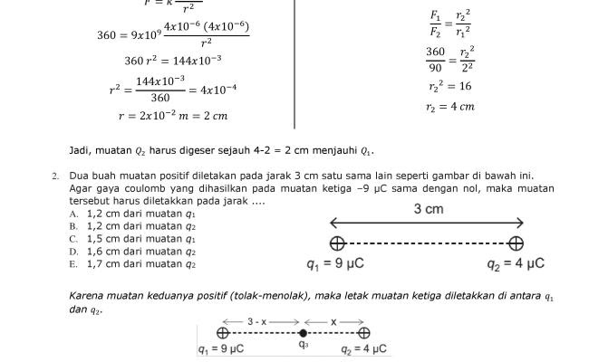 Soal Fisika Kelas 9 Listrik Statis