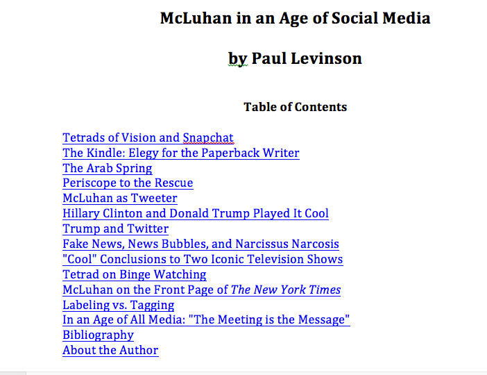 McLuhan in an Age of Social Media
