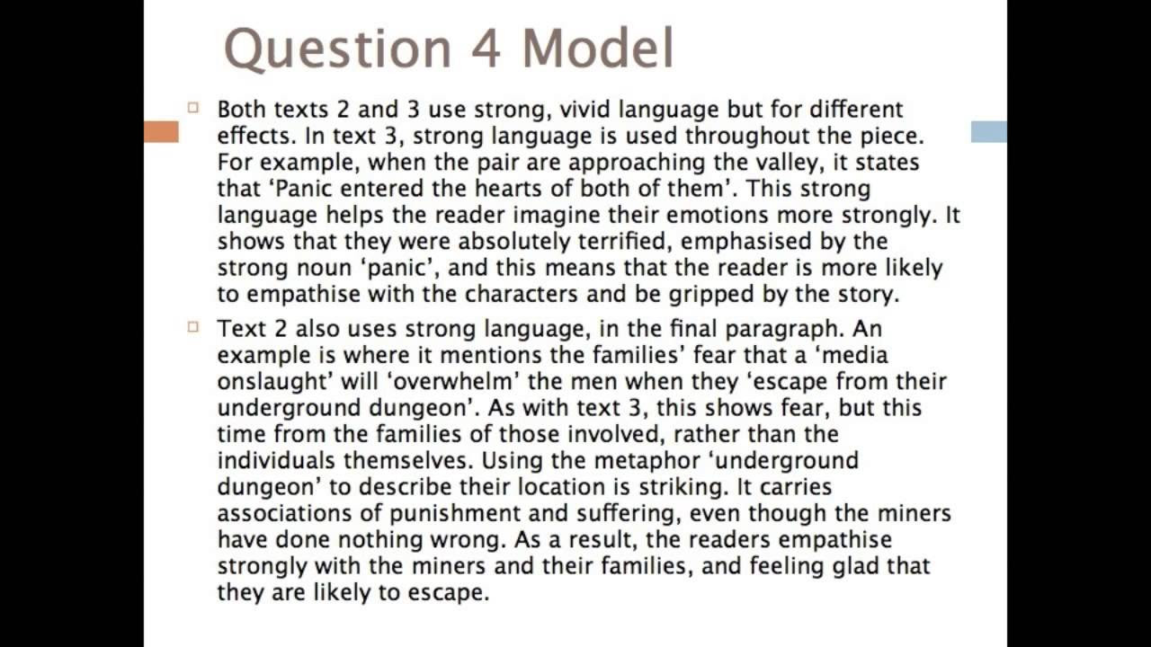 Language paper 2 question 4 example aqa english language paper 2 