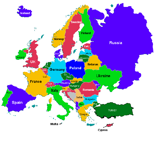 Europa Karta Utan Namn | Karta