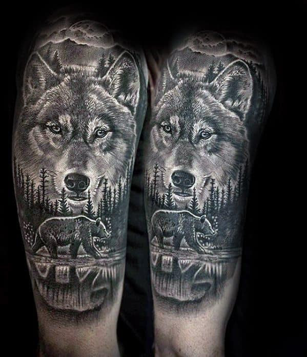 Arm männer wolf tattoo Tattoo Männer