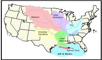Map United States Mississippi River - Direct Map
