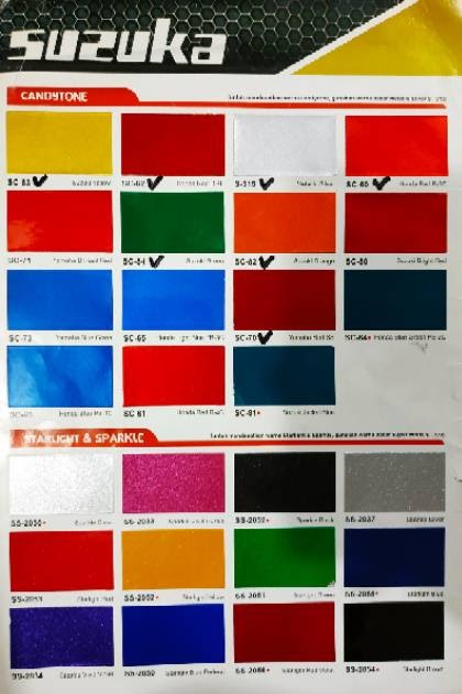 Kode Warna Cat Suzuka Candytone Bangku Sekolah