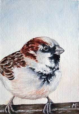 watercolor chickadee painting