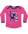 Retro-Rock-and-Robots roze baby t-shirt met lieve poes