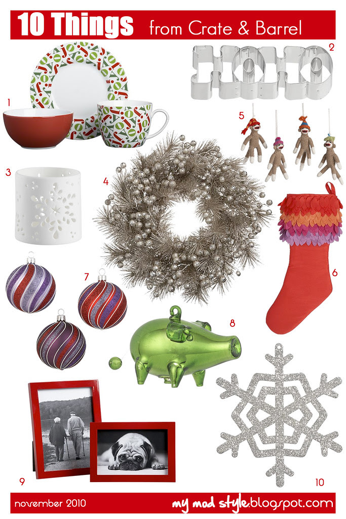 10 things holiday crate & barrel 2010