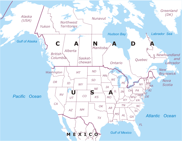 Maps United States Map And Canada
