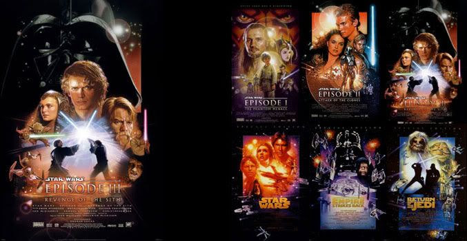 Star Wars Episode III poster and montage