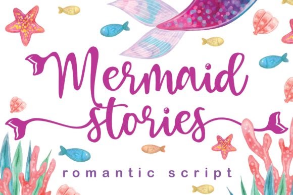 Free Fonts Vintage Cursive Mermaid StoriesScript