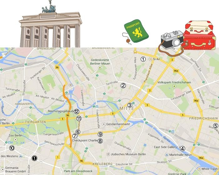 Berlin Sevärdheter Karta | Karta