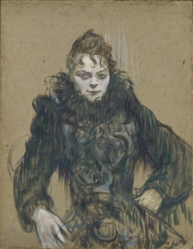 Femme au boa noir, Henri de Toulouse-Lautrec, 1892