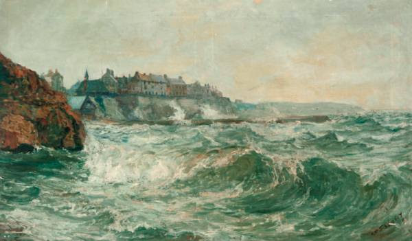 Stormy Sea at Cullercoats by John Falconar Slater