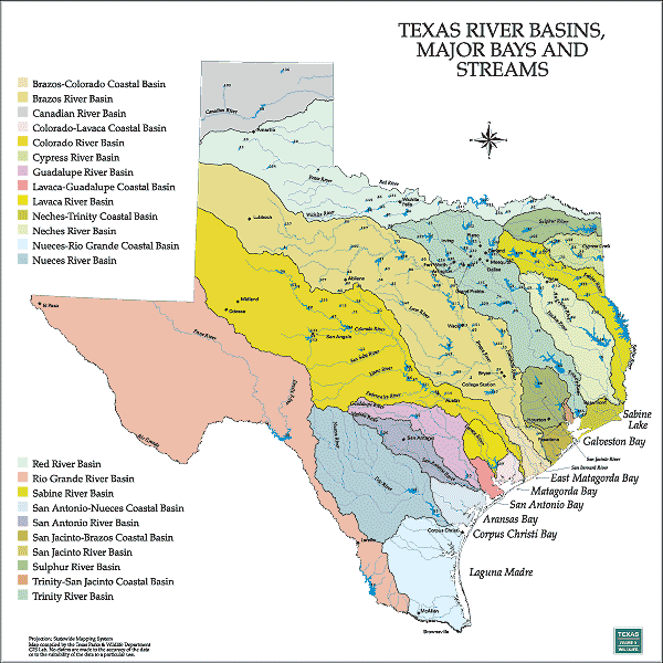 Map Of Texas Rivers - Share Map