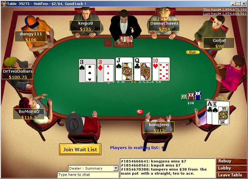 поиграть покер онлайн