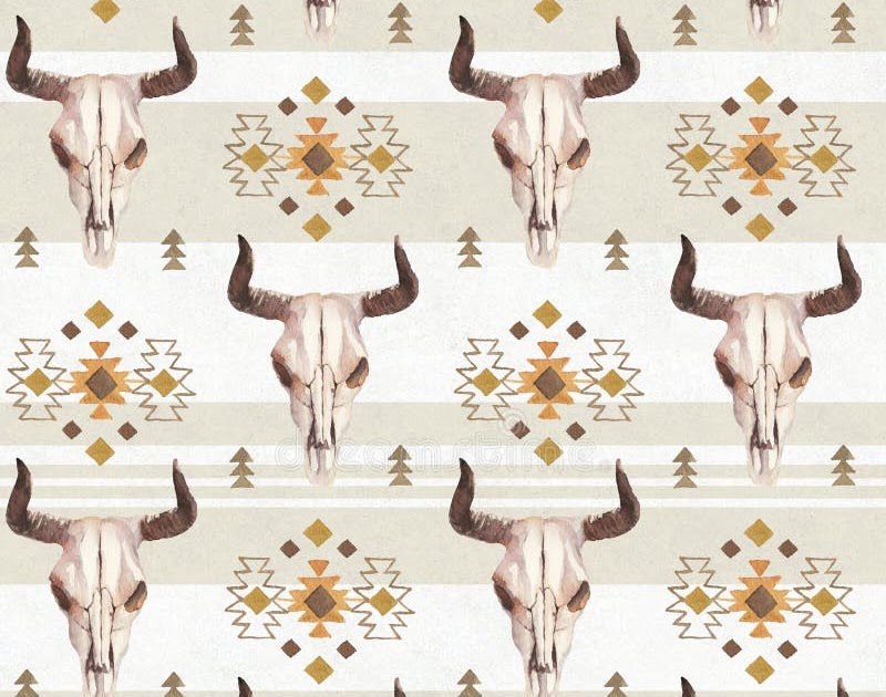 Boho Cow Skull Wallpaper - Deriding-Polyphemus