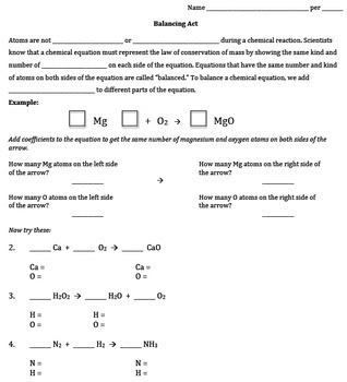 A Balancing Act Worksheet Answers Key / Balancing Act Worksheet Answers
