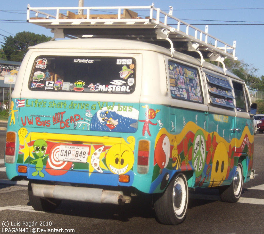 Europes map on a hippie van See in Google Earth Share on