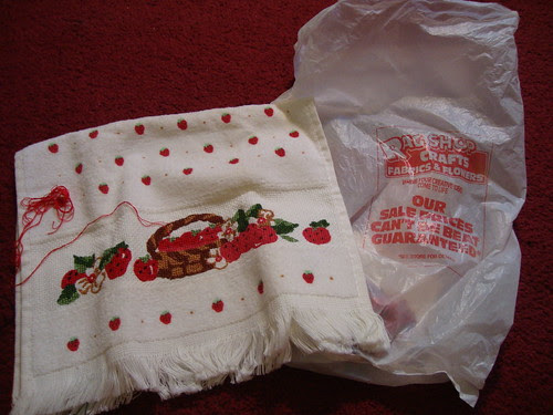 Rag Shop strawberry hand towel