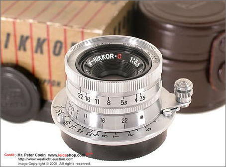 W-Nikkor.C 1:3.5 f=3.5cm in Leica M39 thread screw mount