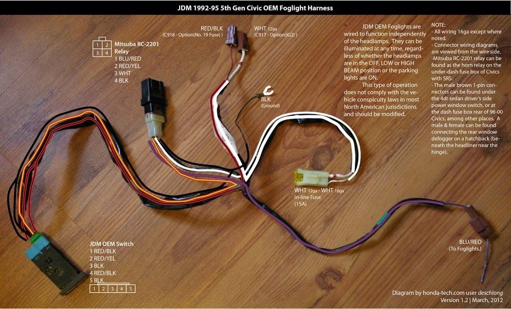 Civic Fog Light Wiring Diagram - Wiring Diagram
