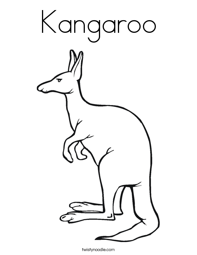 Free Kangaroo Picture To Color, Download Free Clip Art, Free Clip Art