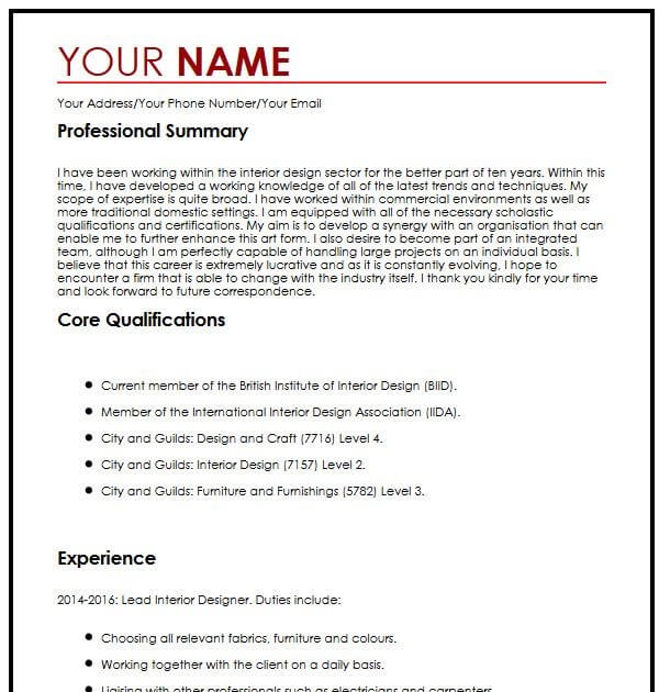 Exemple De Cv En Anglais Simple  Lettre 234