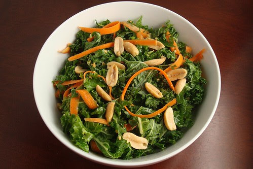 Kale Salad with Spicy Peanut Dressing