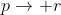p\rightarrow r