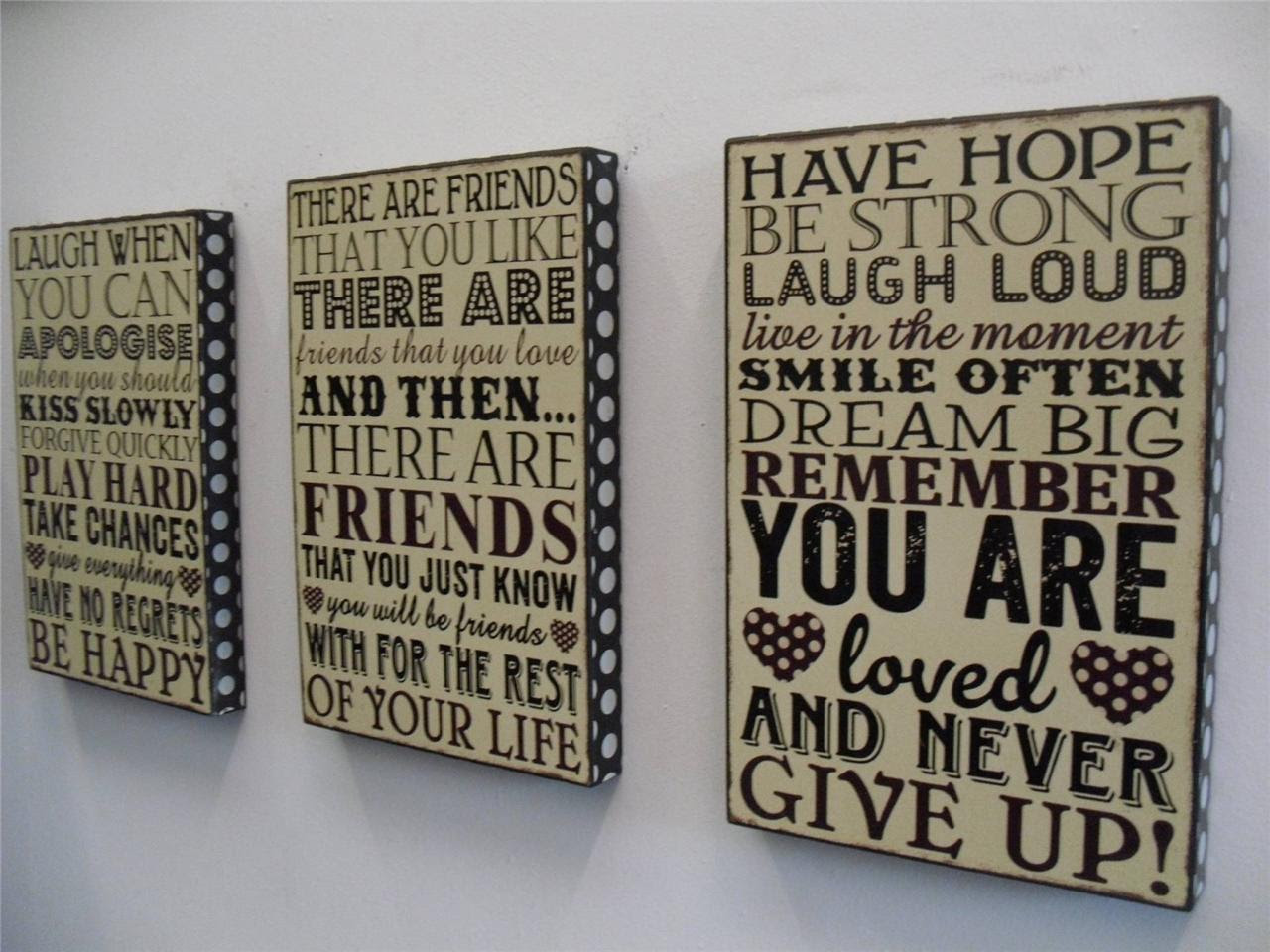Wooden Word Plaques | eBay
