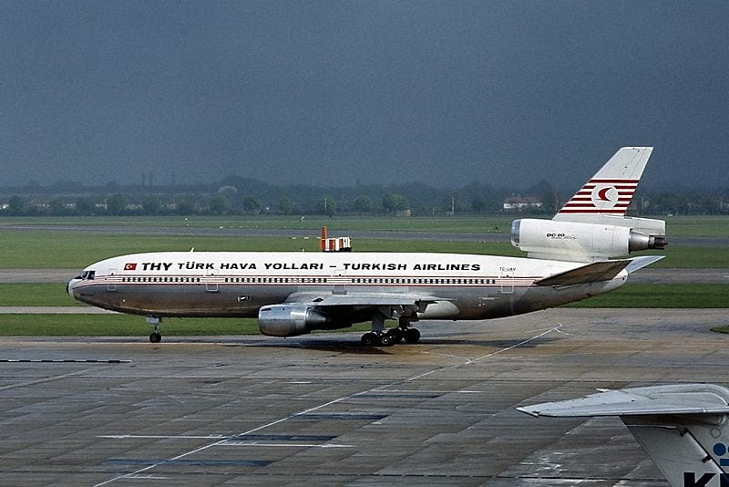 The Turkish Airlines aircraft just one year before the accident, at London Heathrow The Turkish Airlines aircraft just one year before the accident, at London Heathrow