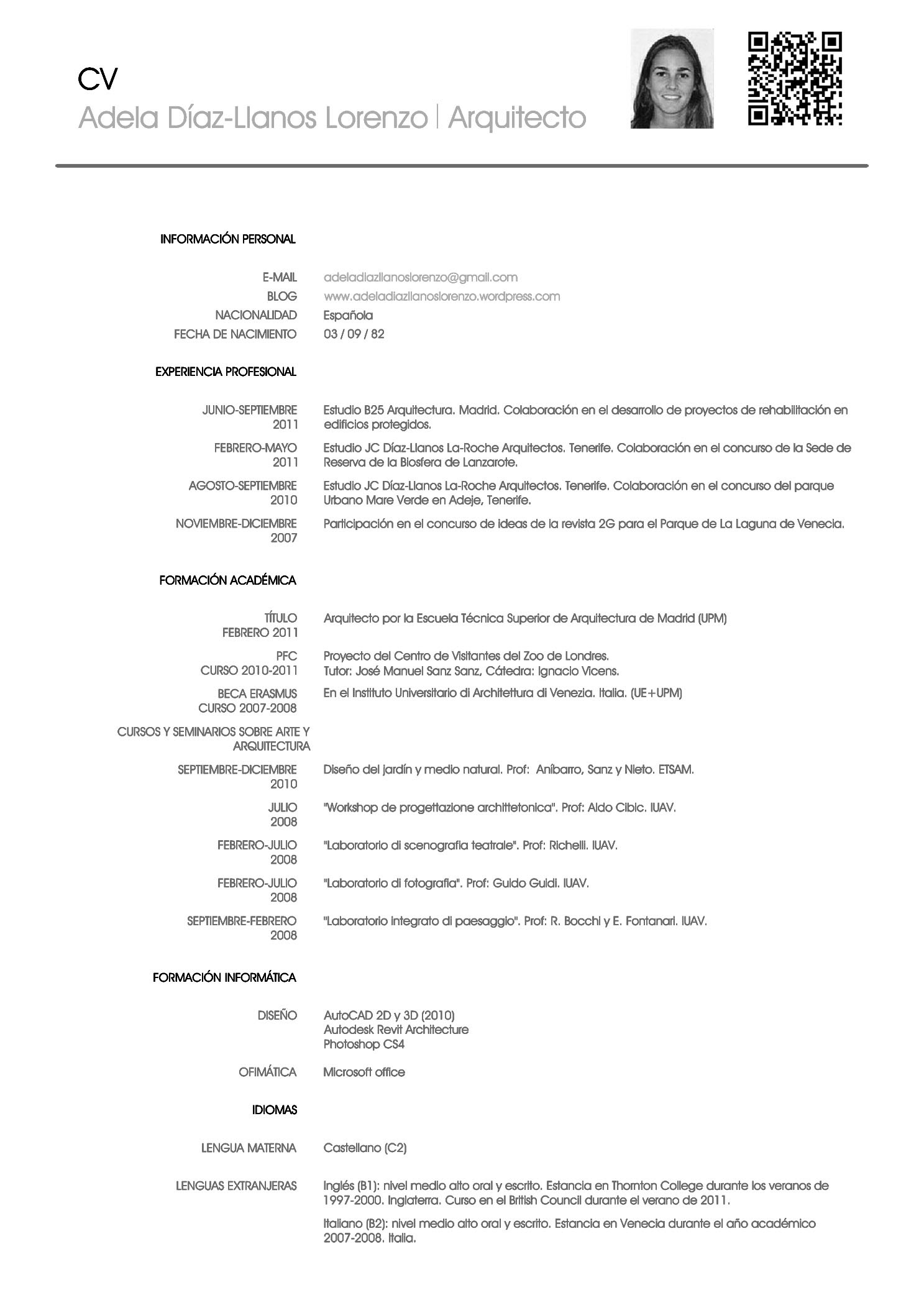 Curriculum Vitae Curriculum Vitae Template En Espanol