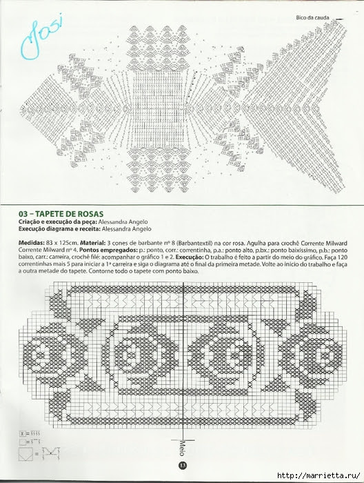 Crochet Knitting Handicraft: Knit crochet mat