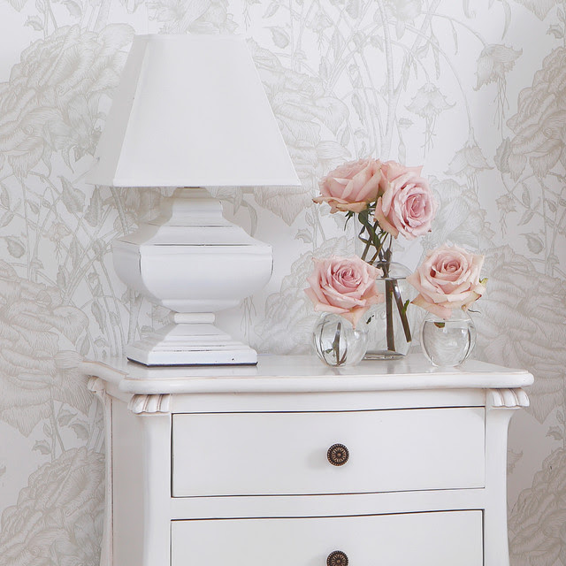 Squat Shabby Chic Lamp - traditional - table lamps - other metro