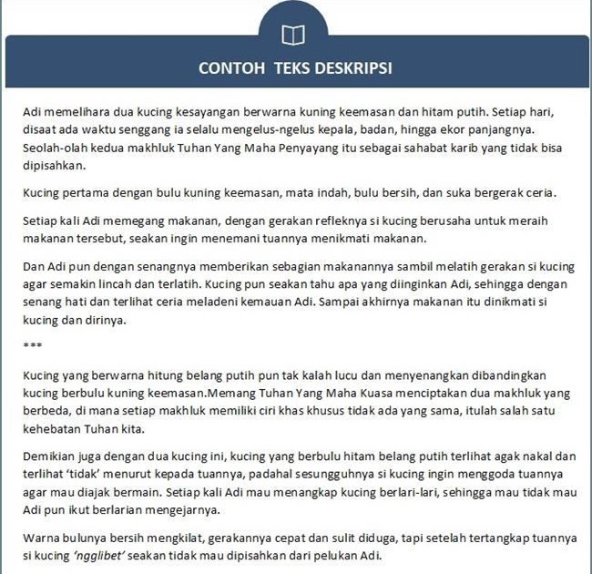 Contoh Teks Deskripsi Bahasa Inggris Dan Artinya Lina Pdf