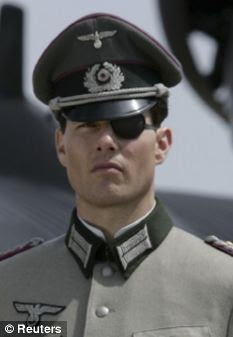 Famous tale: Tom Cruise in Valkyrie as Colonel Claus von Stauffenberg, who attempted to assassinate Hitler at the bunker in 1944