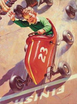 Boy In Red Go-cart Boy In Red Go-cart