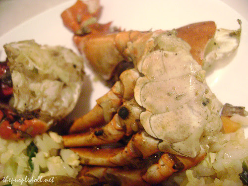 Plate - fried rice and crab