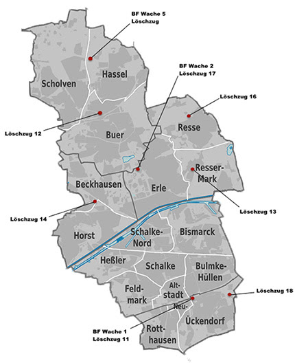 Gelsenkirchen Karte