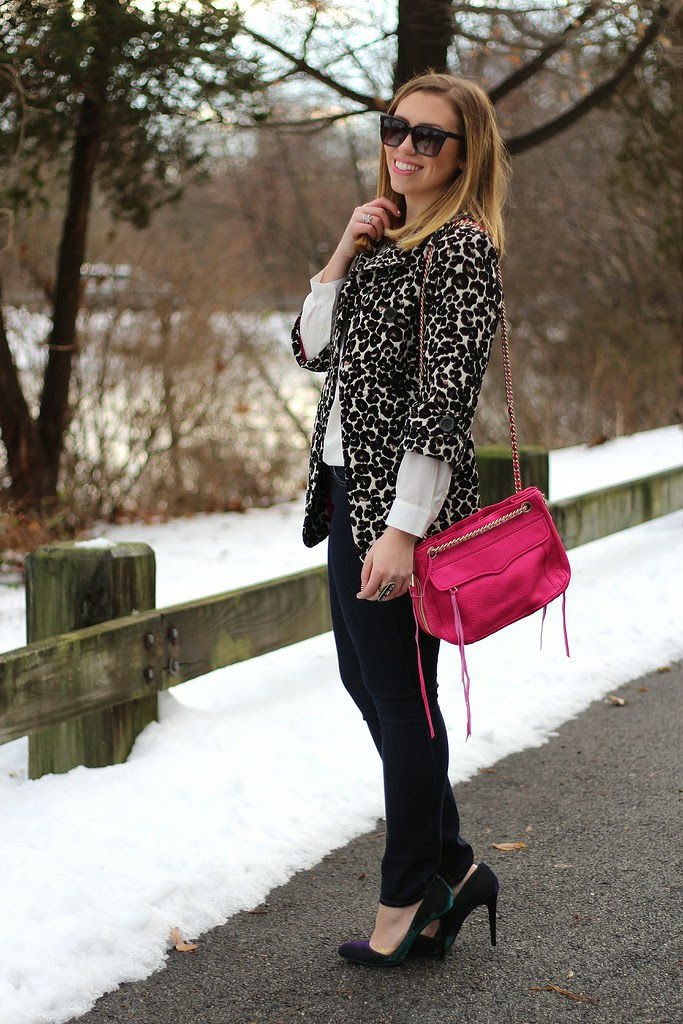Leopard Coat, Hot Pink Bag, Deco Jewelry : Living After Midnite