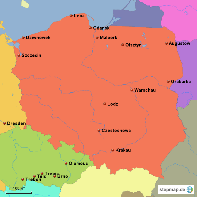 Deutschland Landkarte Polen