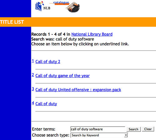 screenshot_NLB Catalogue - Call of Duty