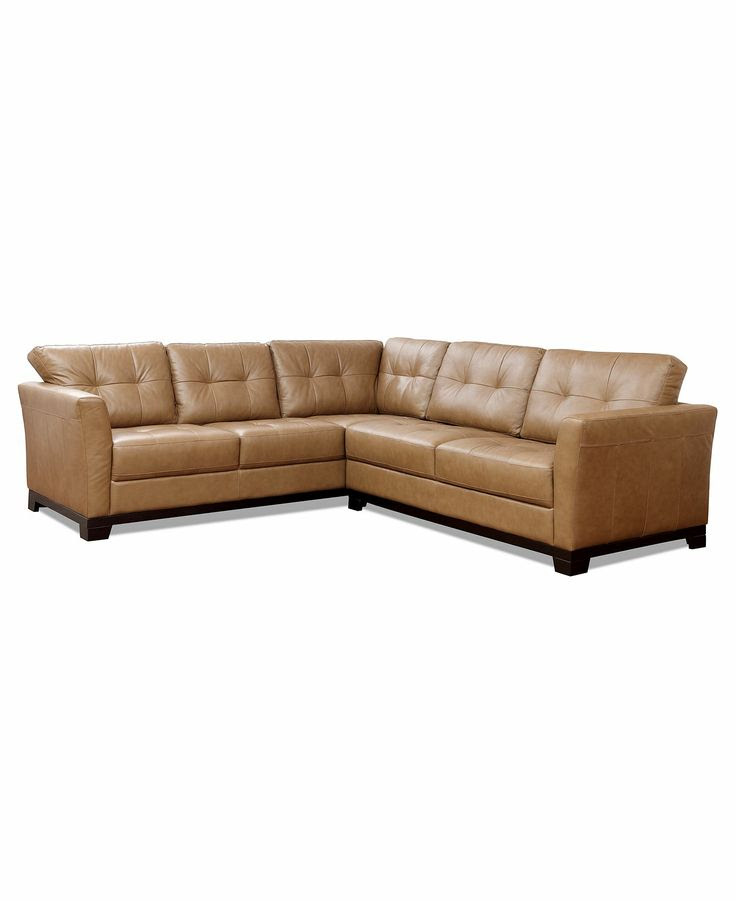 martino leather sectional | LR