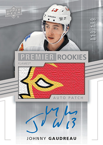 2014-15-NHL-UD-Premier-Rookie-Autograph-Patch-Johnny-Gaudreau